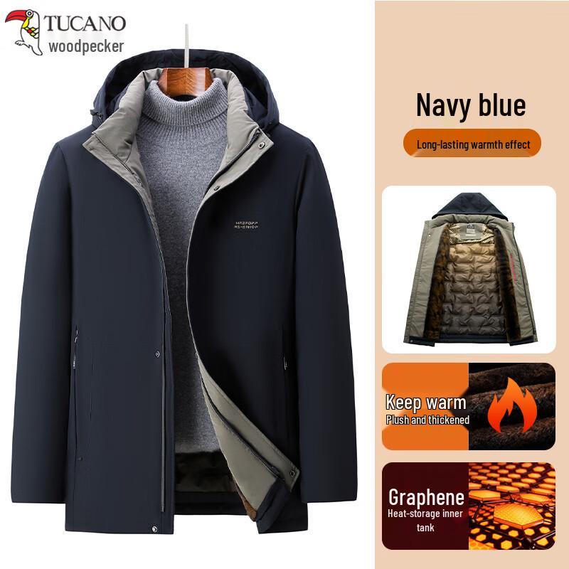 Tucano Men's Warm Padded Jacket with Detachable Hood