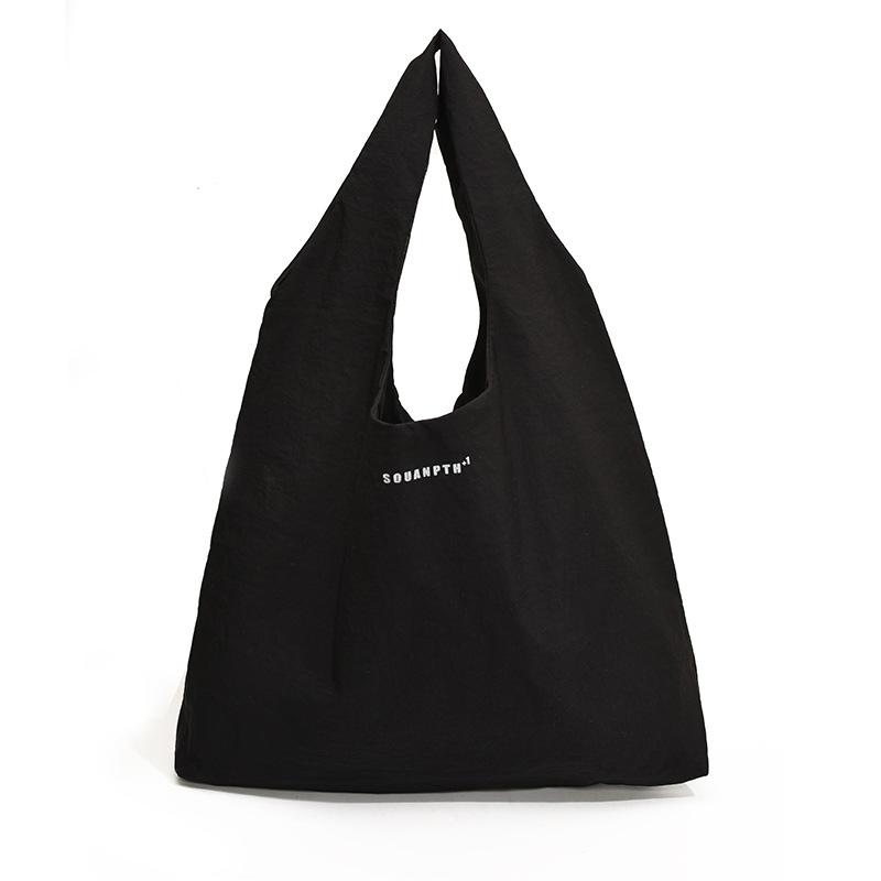 

New summer big bag shopping bag quick-drying canvas bag handbag tote large-capacity shoulder women s bag student bag чёрный