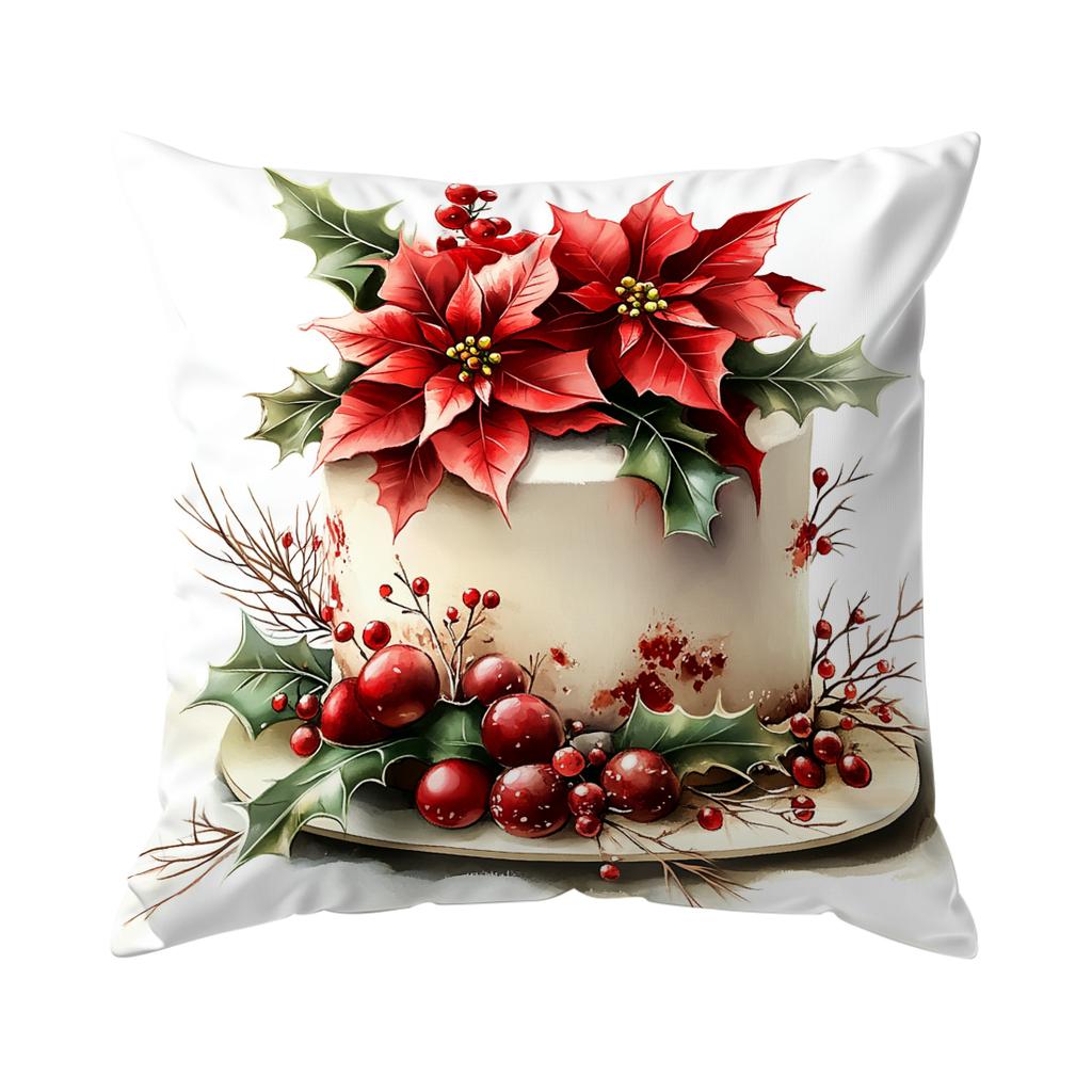 Christmas Decorations Pillowcase Printed Polyester 45X45Cm Throw Pillowcover Decorative Sofa Cushion Pillowslip Home Decor