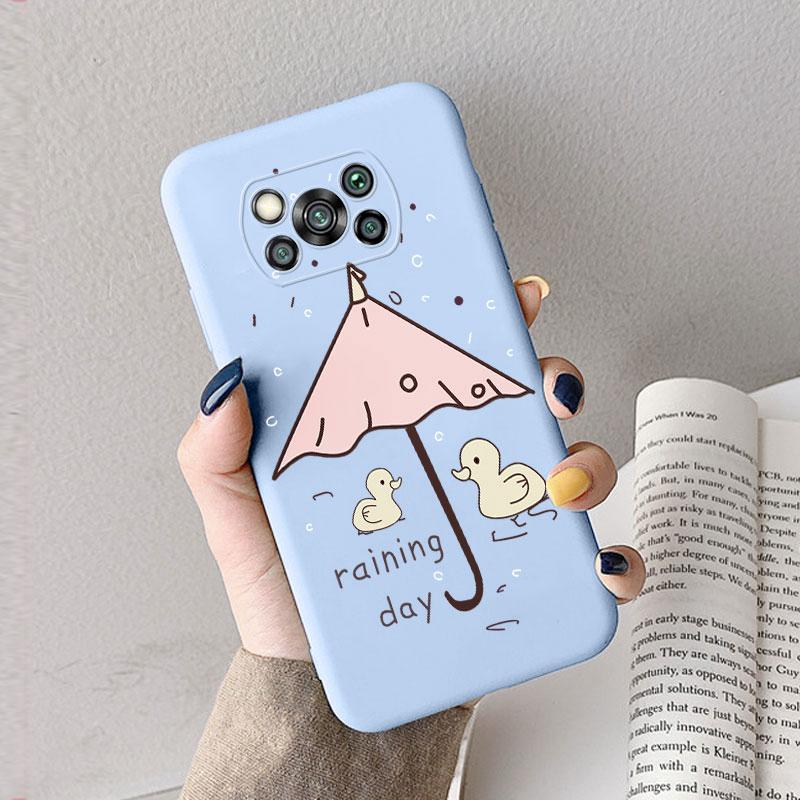 Case For Poco X3 Pro Pocox3 X 3 NFC Cute Heart Flower Back Cover Soft Silicone Matte Protective Funda For Xiaomi Poco X3 Pro Bag