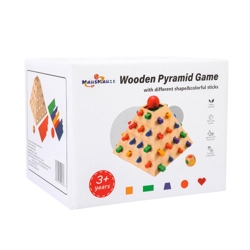 

Toys Classic Educational Pyramid Montessori Board Game Wooden Sticks Dice Game Math Fine Motor Skill Family Fun Table Games Kids
