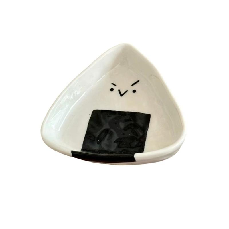

Mini Triangular Ceramic Sauce Dish Perfect For Sushi And Bentos Enhancing Dining Experience With Heat Resistant Design