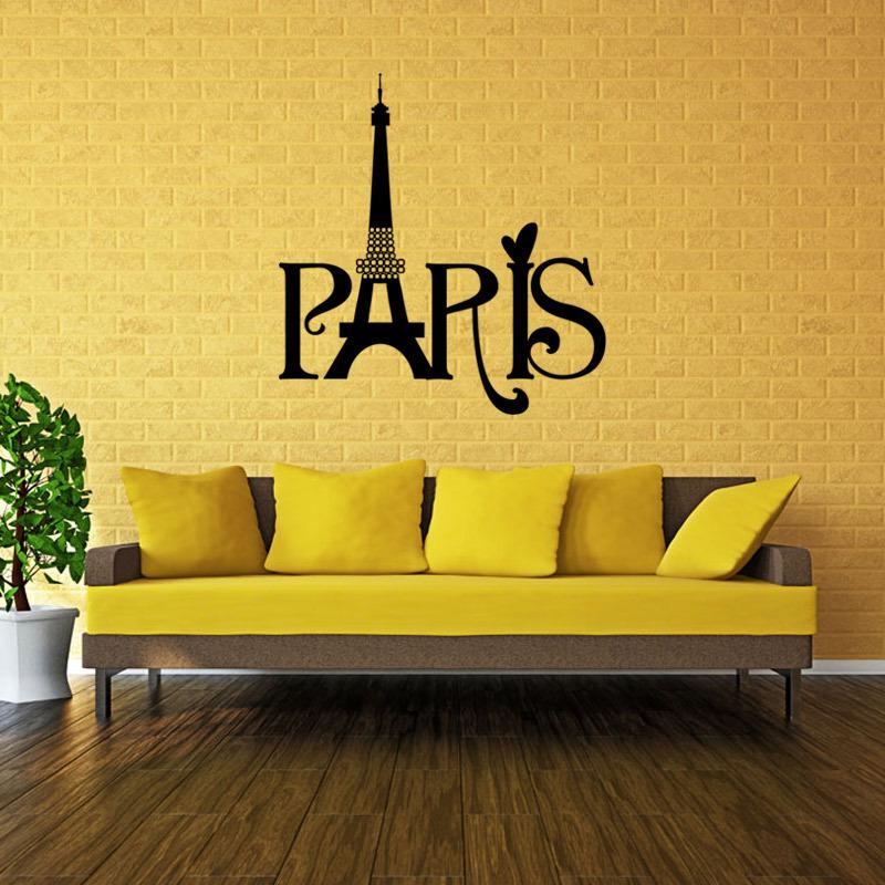 Buy Creative Paris Art Eiffel Tower Removable Wall Stickers Decals