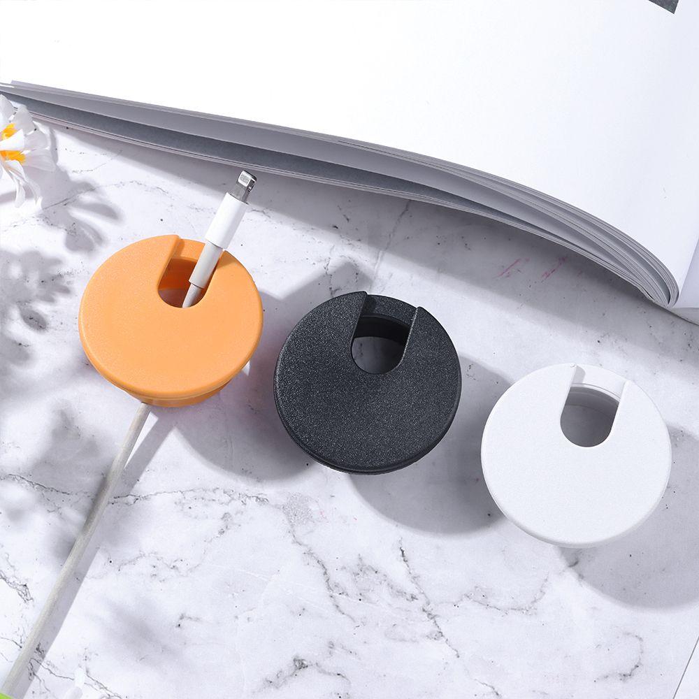 Office Buckle Line Organizer Desk Table Cable Fastener Wire Hole Cover Computer Grommet Line Box