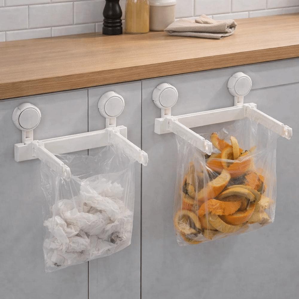 Portarifiuti a Ventosa Salvaspazio Portarifiuti da Parete Porta Sacchetti Rifiuti Storage Bagno