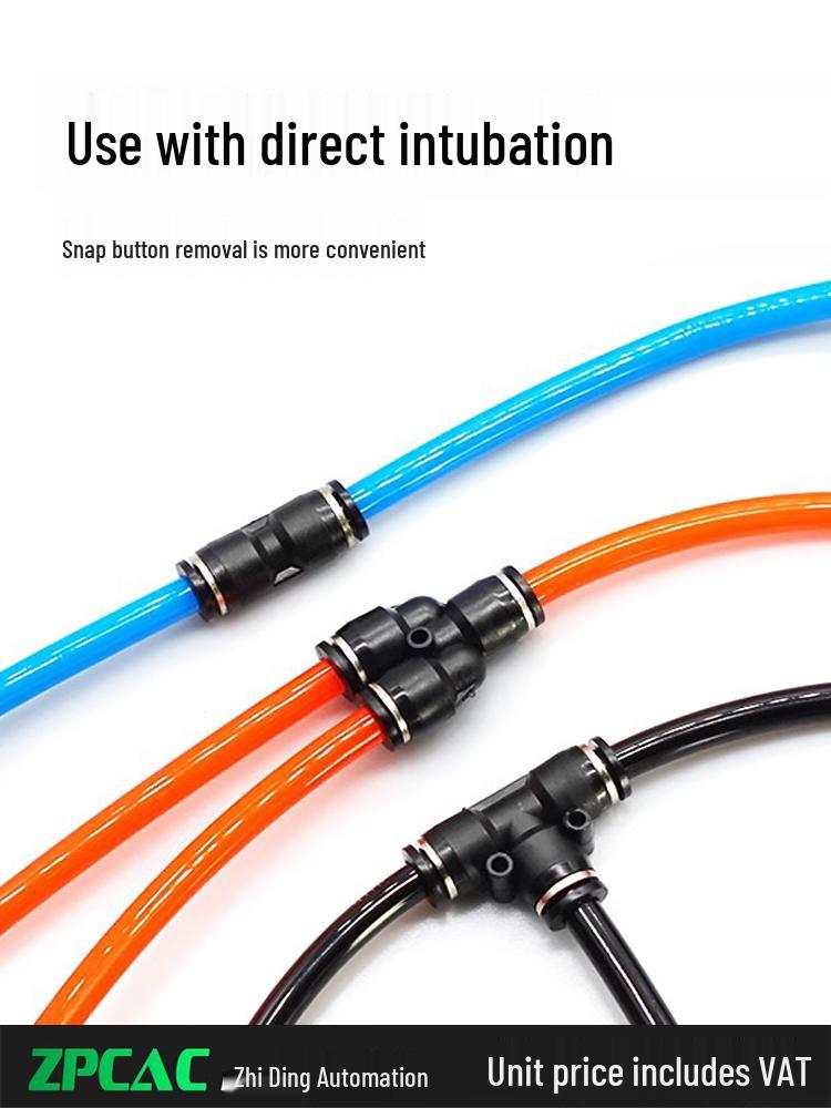 Conector de Manguera de Aire de PU Tipo Y de Dos y Tres Vías de Conexión Rápida (PU4/PY6/PE8/10/12)