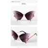 Luxury Butterfly Sunglasses Women Brand Y2k Vintage Rimless Oversized Sun Glasses Ladies Eyewear Gafas De Sol Gothic