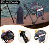 Portable Camping Stool with Side Pocket Mini Folding Lightweight Recliner Foot Rest for Park