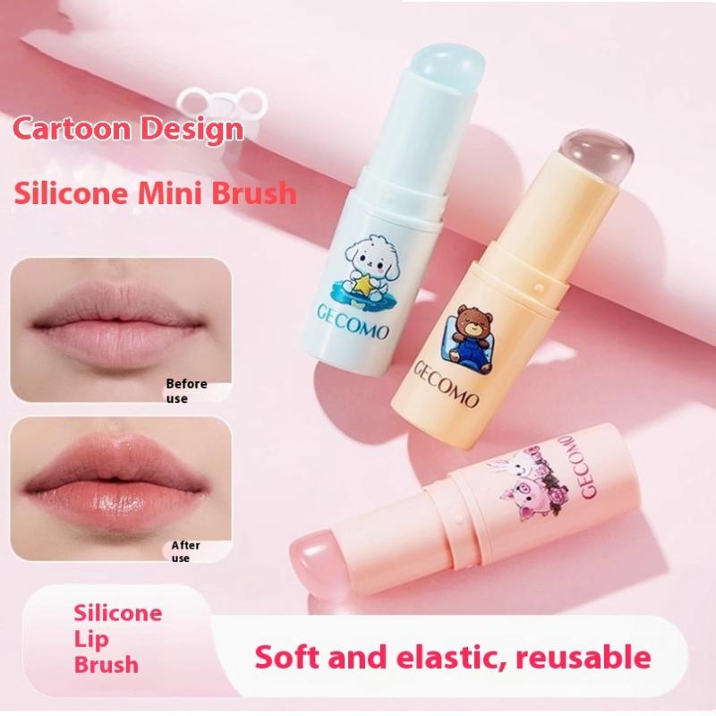 Silicone Lip Brush Small Round Head Smudge Brushes Dust-Proof Covered Lip Brush Multifunctional Lipstick Concealer Makeup Tools