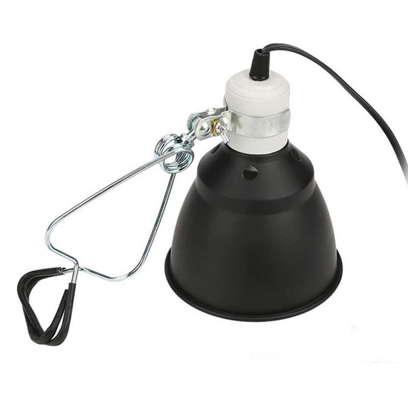 

ABJI-Illumination Pet Reptile Heating Lamp Set E27 Heating Lamp Bracket Lampshade Pet Light Bulb Bracket Emission Lamps чёрный