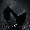 Mode Männer Edelstahl Plain Square Hochzeit Finger Ring Band Punk Schmuck