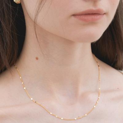 Halden Slim 3 Glitter Set Necklace (N017_gold)
