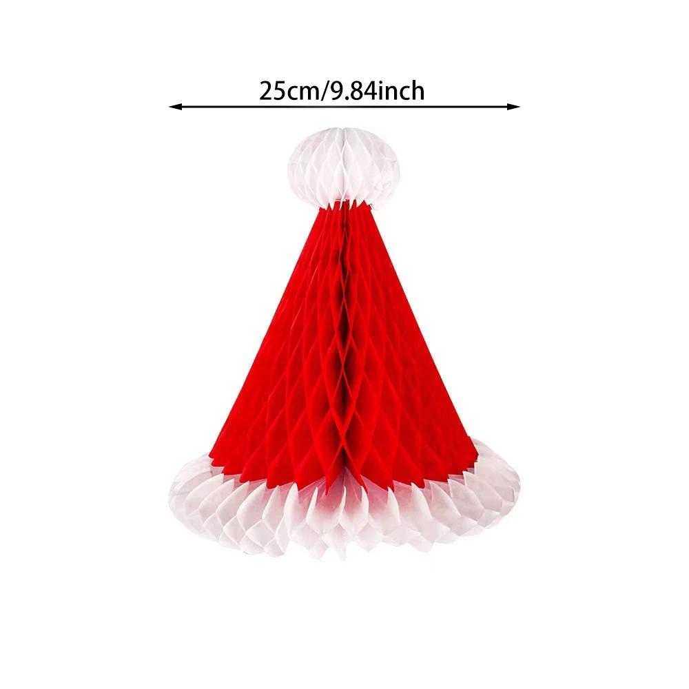 Runtow 5pcs Christmas Tree Honeycomb Ball Pendant Merry Christmas Decor for Home , 2025 Navidad Xmas Gifts ,New Year 2026