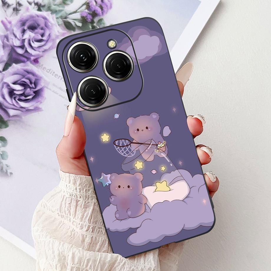 Dragon Koi Fish Landscape Phone Case For Tecno Spark 20 Pro Spark 20 20c 20Pro Plus Back Cover Soft TPU Cartoon Bumper KJ7 KJ6
