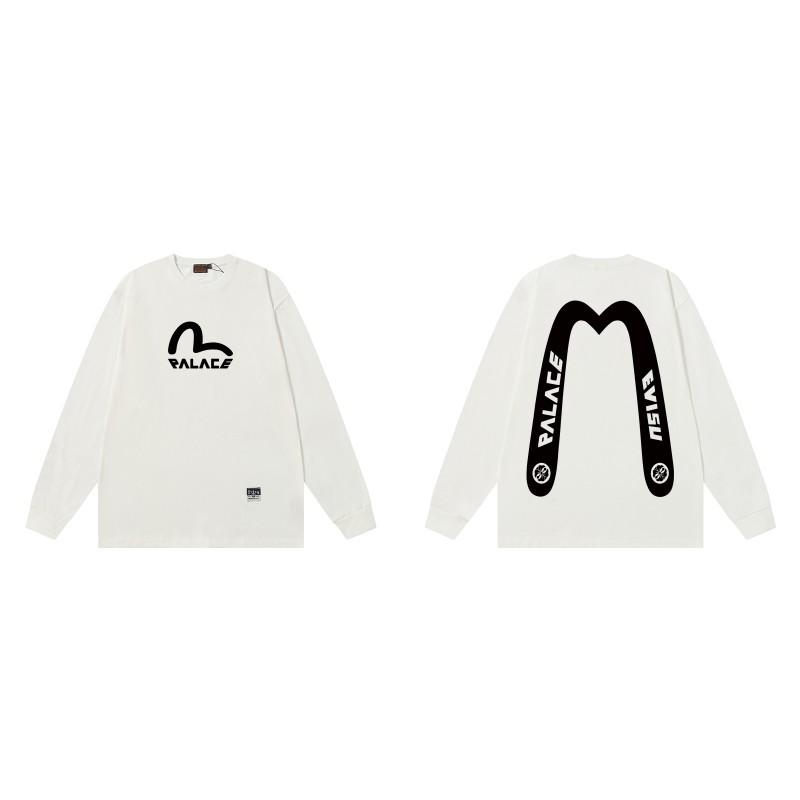 EV God Da M Print Long Sleeve T Shirt Men Women Loose Casual