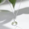 Giapponese E Coreano Occhio di Gatto Foglie Spuntate Catena Clavicola Piccole Foglie Verdi Fresche Collana Corta Temperamento Regalo per Fidanzate Ragazza