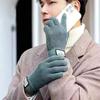 Winter Warm Men's Gloves Piled Thickened Wool Knitted Cycling Full-finger Gloves Cycling Gloves