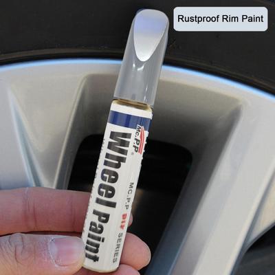 Gloss Black Rim Touch-Up Paint Pen Quick Drying Easy-to-Use Compact Size Portable Reusable