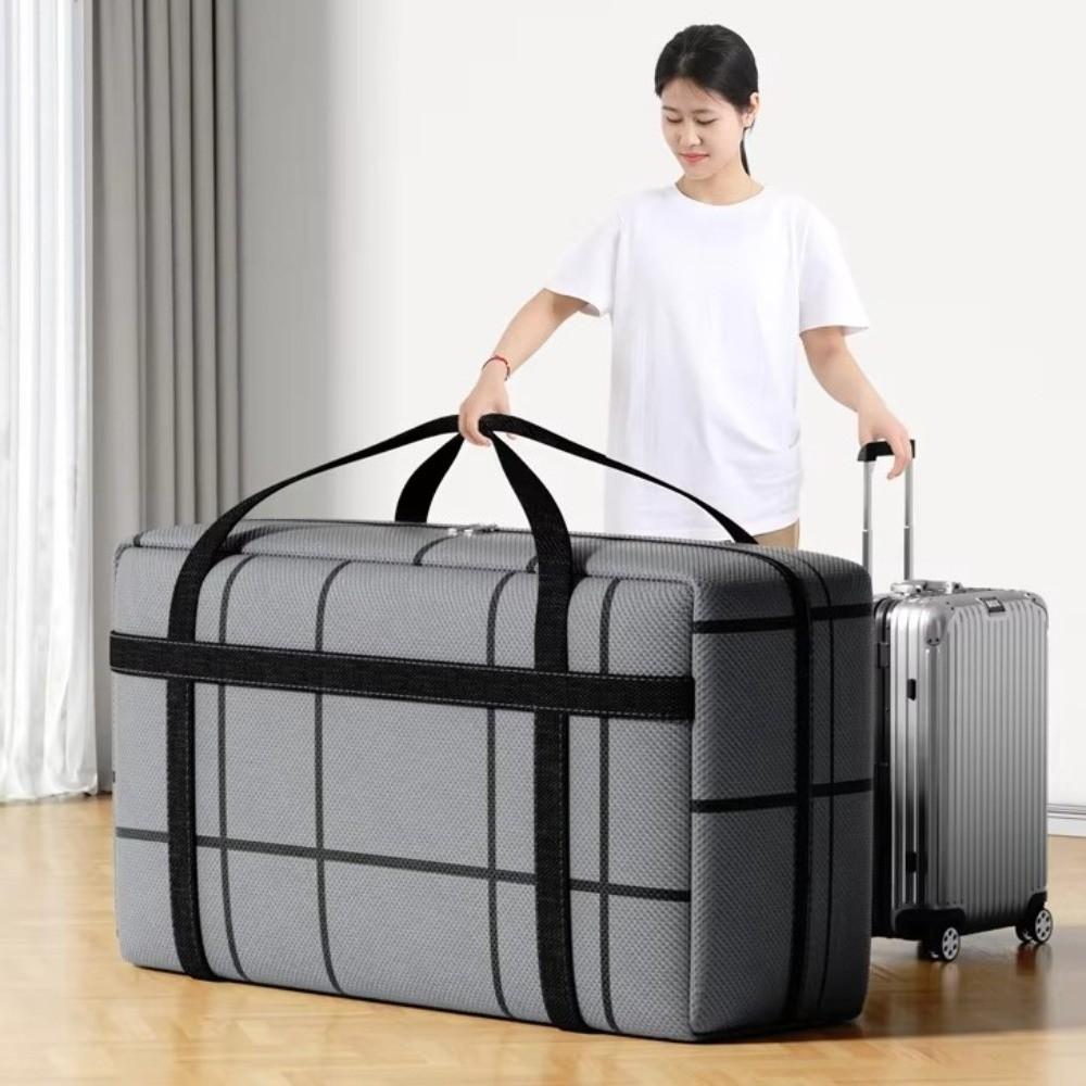 Large Capacity Clothes Storage Bag Double Zipper Quilt Storage Bag Duffel Bag  Closet Organization