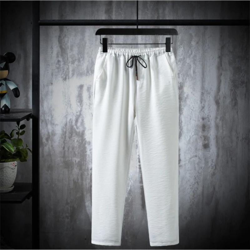 Shirts + Pants summer Cotton linen shorts sleeve Men's Casual Sets Male Fashion trousers and shirts men