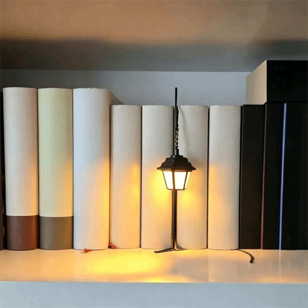 Warm LED Library Lantern Mini Bookcase Lamp Gifts Book Nook Lamp  Bookshelf Decor