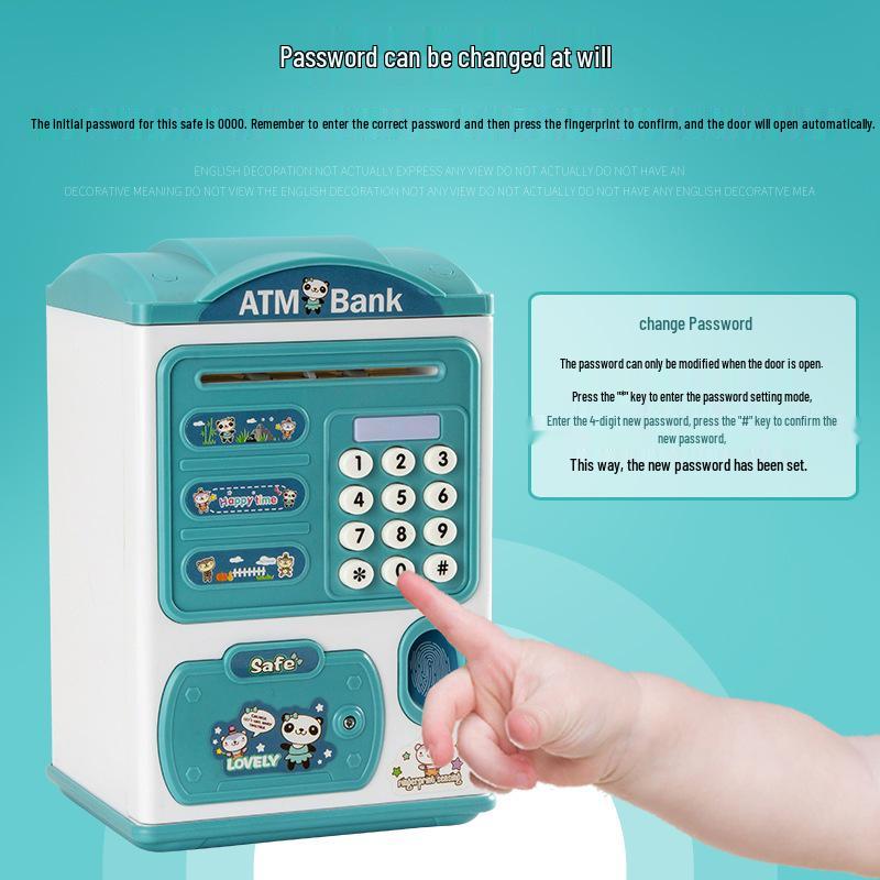 Kids' Smart ATM Piggy Bank with Face & Fingerprint Recognition