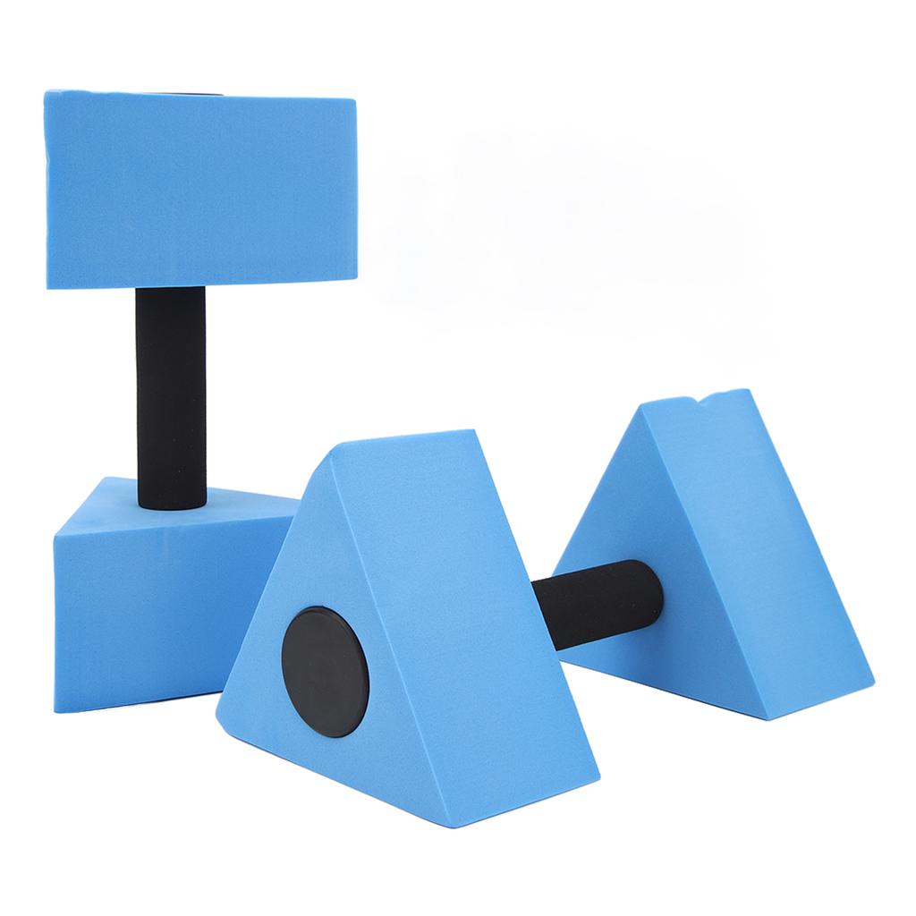 1 Pair Water Floating Dumbbell Triangle Chidren Swimming Teaching Aids for Kids Swimming Blue