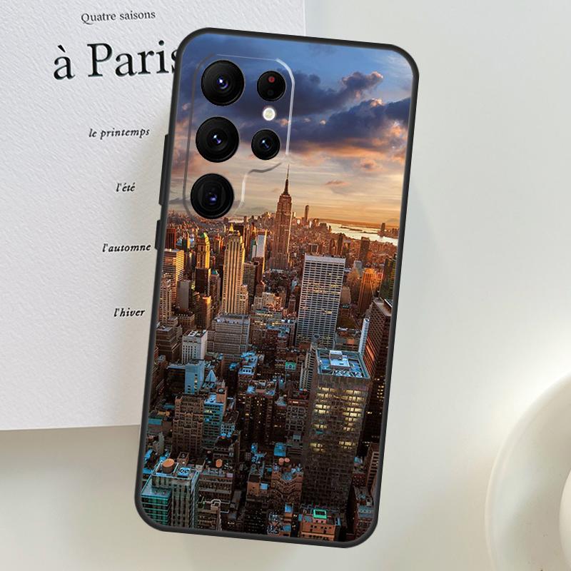 New York City Phone Case For Samsung Galaxy S25 Ultra S9 S10 S20 FE S21 S22 S23 Plus S24 Ultra Cover Shell