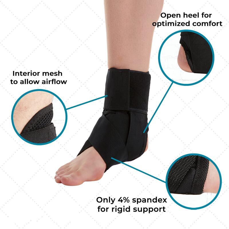 1Pc Lace Up Ankle Support Brace For Women Men Stabilizer For Sprained Ankle Sport Injuries Plantar Fasciitis