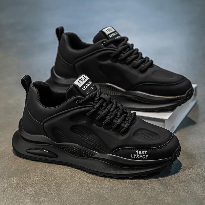 Frühling dicke Sohle höhenverstellend Papa Schuhe Student Leder Freizeit Sportschuhe niedrig
