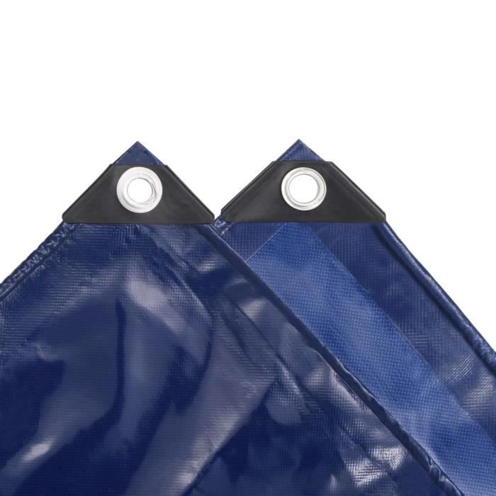 VidaXL Bâche 650 g / m² 4 x 5 m Bleu