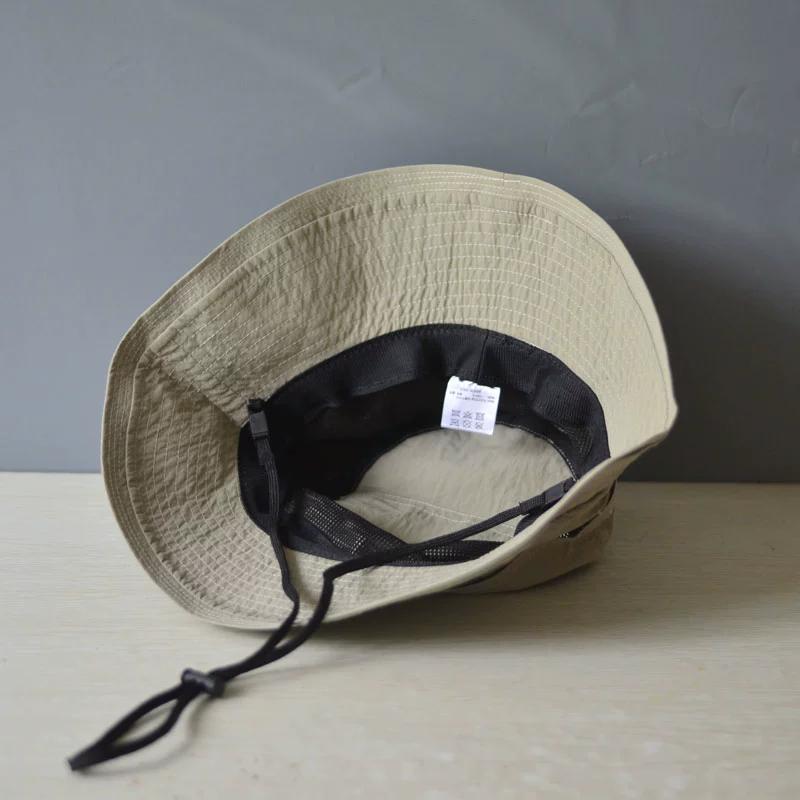 Japanese Uv Quick-Drying Mesh Fisherman Hat Baby Boy And Girl Summer Big Brim Sun-Proof Breathable Face Covering Flat Sun Hat Bucket Hat