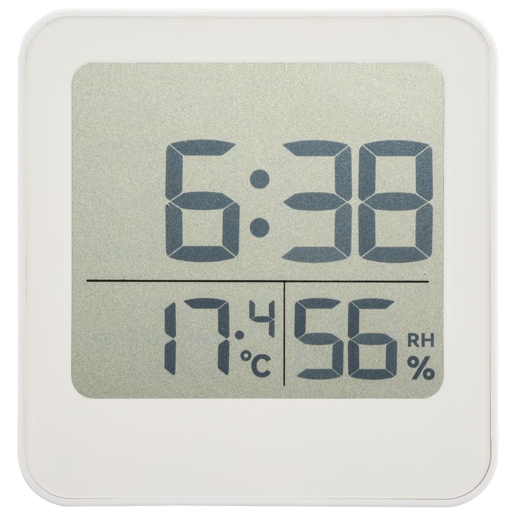 OHM Electric Digitální hodiny Teploměr Vlhkoměr Teploměr a Vlhkoměr do Koupelen Magnetický Samolepicí Stojací Typ Koupelnové Hodiny Teploměr a