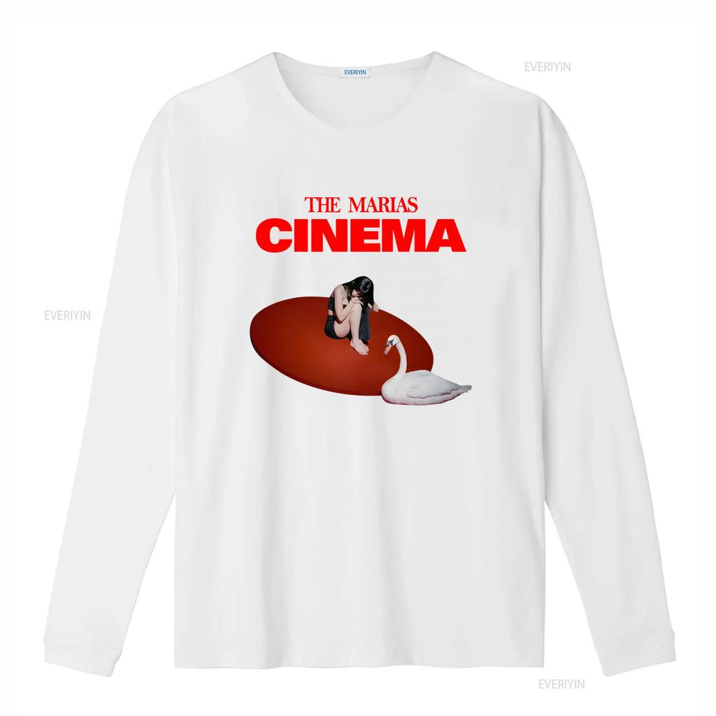 The Marias Cinema T Shirt Stylish Print with Woman and Swan Design for Fashionable Wear Vintage Washed Soft Unisex
