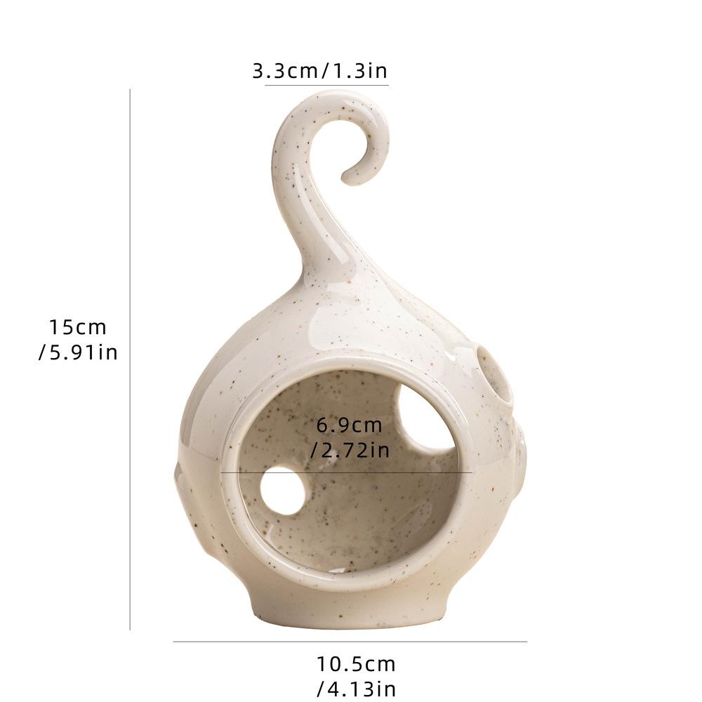 

Керамическая скандинавская подставка для благовоний Минималистичный держатель для Пало Санто для ароматерапии, медитации, дзен-домашнего декора, акцент, уникальная идея подарка белый