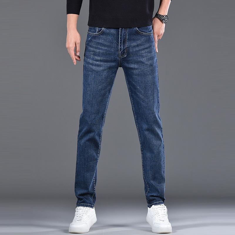 

Весна и осень 2024 года. Новые модные мужские брюки прямого покроя, высококачественные модные узкие свободные джинсы. 36