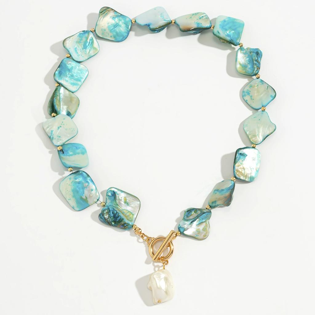 Irregular Shell OT Buckle Bracelet Necklace Female, Seaside Vacation Travel Accessories
