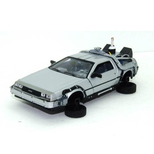 Back to the Future DeLorean Time Machine Diecast Car 1/24 Scale DELOREAN BACK TO THE FUTURE 2 Flying Mode Transformation