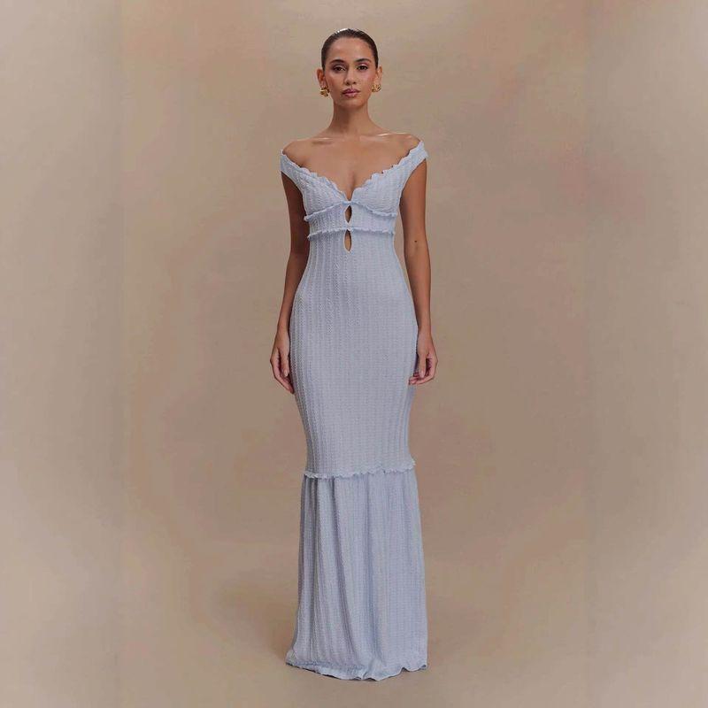 Backless Lace-Up Cutout Slim-Fit Dress New Style Ins Dress