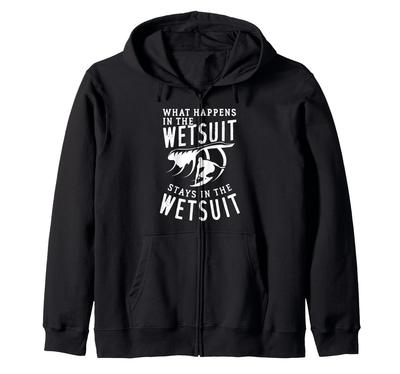 Wetsuit Surfing Design for Surfers. Zip Hoodie