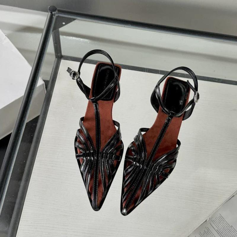 Sandali Donna Scarpe Punta Chiusa 2026 Tacchi Gatto Donna Cinturino con Fibbia Ragazze Punta Nuovi Comodi Tacchi a Spillo Bassi Retro Beige Sexy Aperti