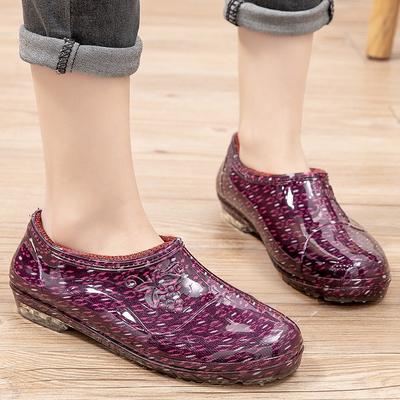 Low-top Fashion Models, Light-mouth Waterproof Shoes, Rain Shoes, Women's Summer Kitchen Work Rubber Shoes, Water-treading Non-slip Short Overshoes