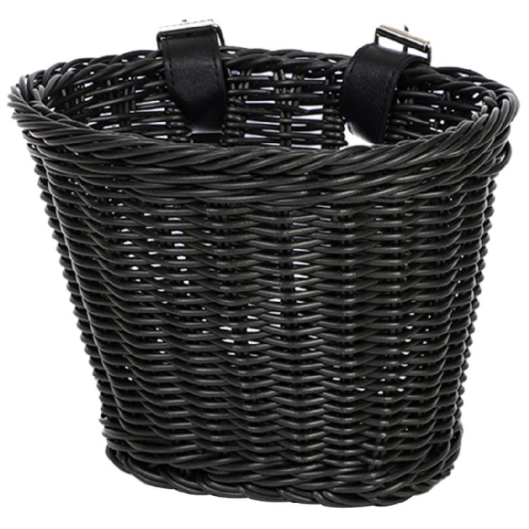 Plastic Wovens Bicycles Basket Detachable Wicker Front Handlebars Bikes Basket