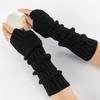 A Pair Girl Arm Warmer Gloves Party Decoration Long Knitted Winter Gloves Various Styles Thermo Half-finger Arm