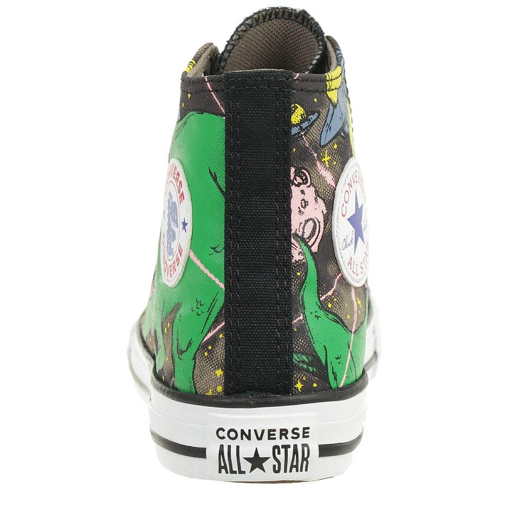 Converse Chuck Taylor All Star Interstellar Dinos High Top Non-slip Wear-resistant Canvas Shoes Women's Green