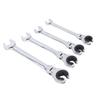6Pcs Ratcheting Wrench Set 10 17mm Metric Open Flex Head 72 Teeth Gear Open End Adjustable for Air Conditioning Tubing