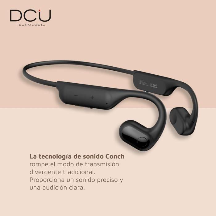 Écouteurs Bluetooth à conduction aérienne DCU TECNOLOGIC - Noir