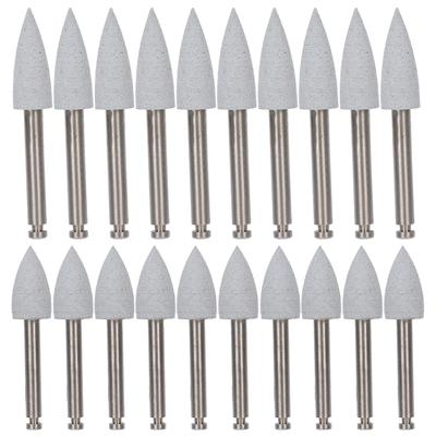 10-teiliges Dental-Polierbohrer-Set mit niedriger Geschwindigkeit, Zahnschleifen, Polierer, Bohrer, Bohrer-Set, Grau