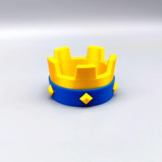 Kronnyckelring för Royale Spelälskare 3D-printad Kronryggsäckshänge Spelare Nyckelringstillbehör för Fans Samlare