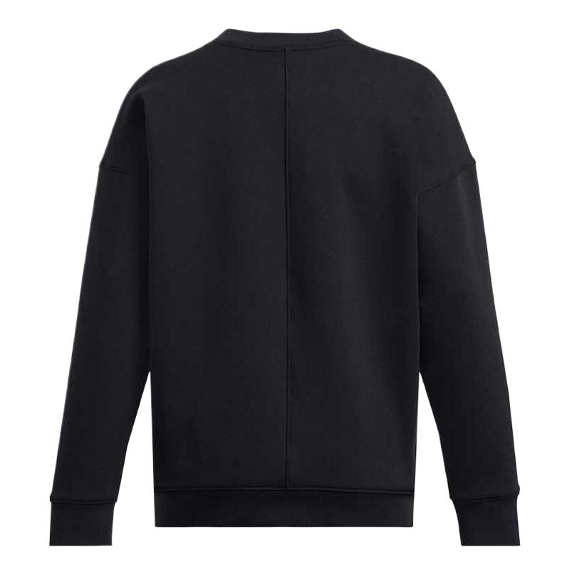 Under Armour Logo Comfortable Crew Neck Pullover Knit Sweatshirt Women Sweatshirt Black 1389288-001